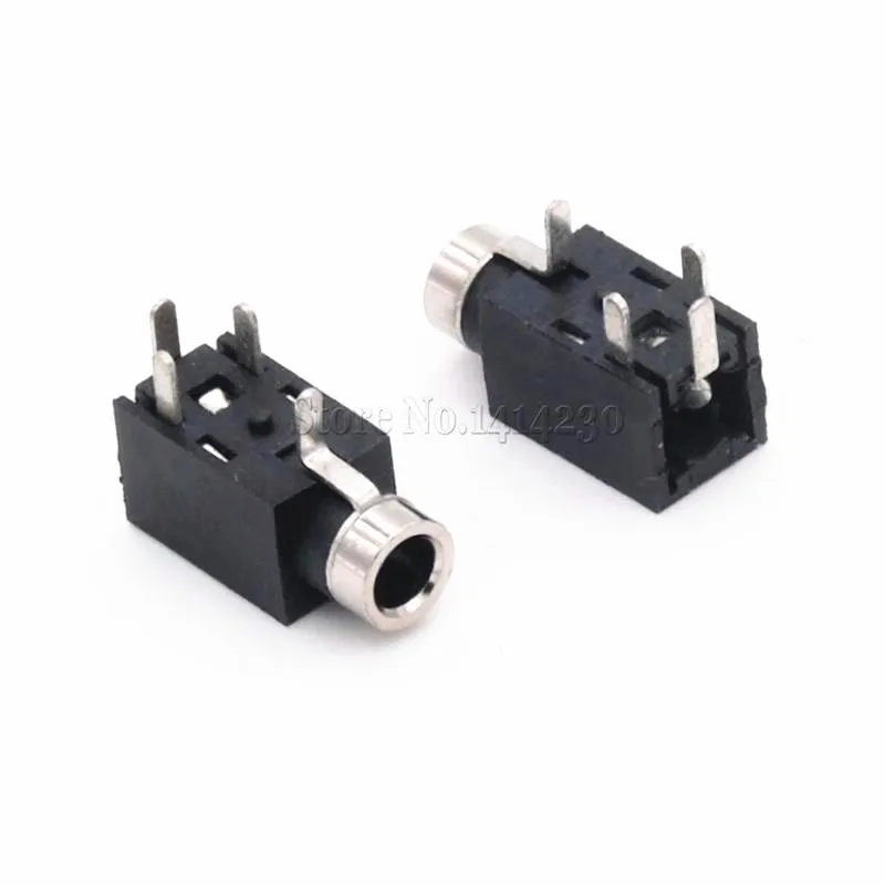 10PCS 2.5mm Female Audio Connector 4 Pin DIP Headphone Jack Socket PJ-210B