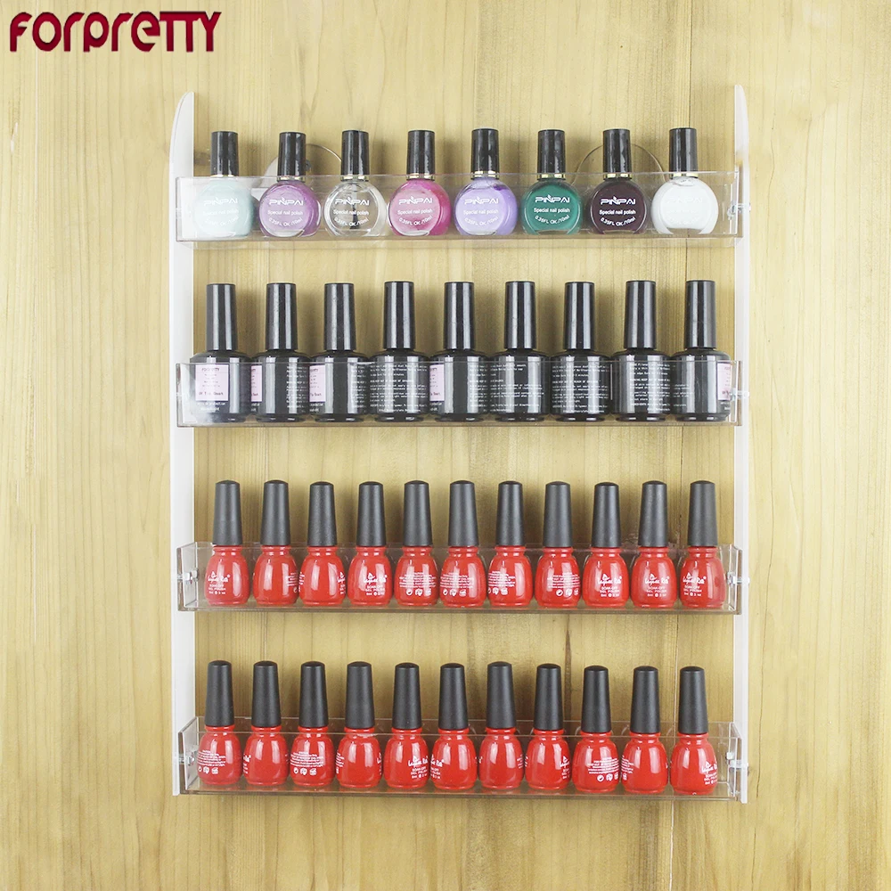 

Nail Polish Shelves Forpretty Stand For Gelnagel Repisas Acrilico Wall Prateleira Para Verniz Display Gel Color Organizer Shelf