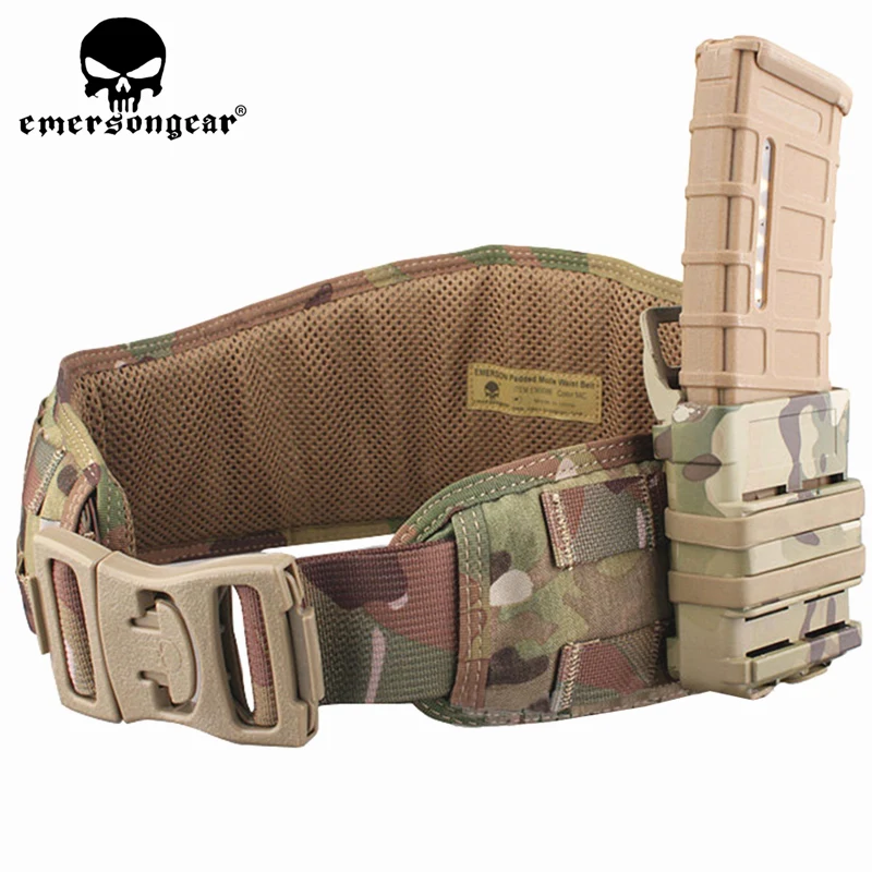 EMERSONGEAR Cintura Molle Cintura imbottita in vita Emerson Airsoft Combattimento Caccia Cintura tattica Cintura da caccia Multicam EM9086