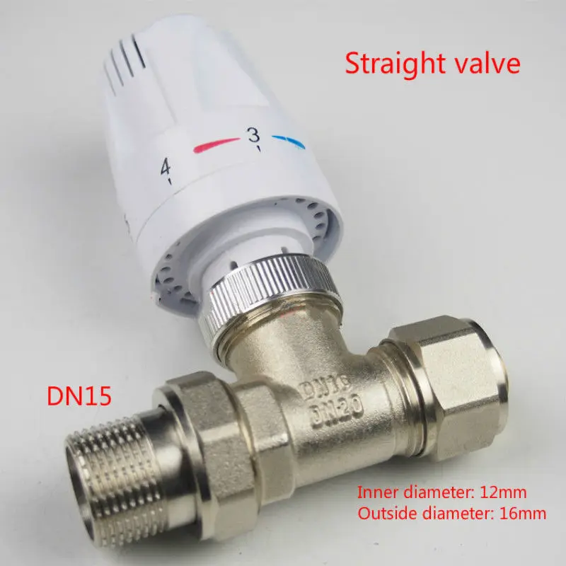 Thermostatic Radiator Valve Angle Type Automatic Temperature Control Valve  DN15 DN20