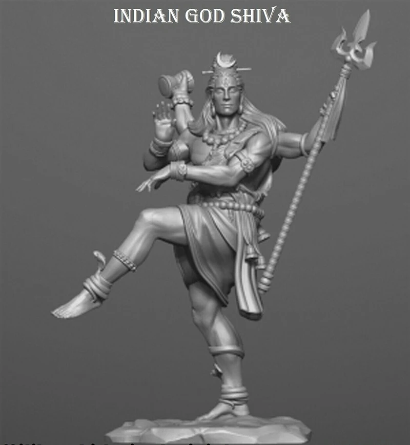 New Unassembled  1/32 68MM ancient man god Shiva 68MM   Resin Kit DIY Toys Unpainted resin model