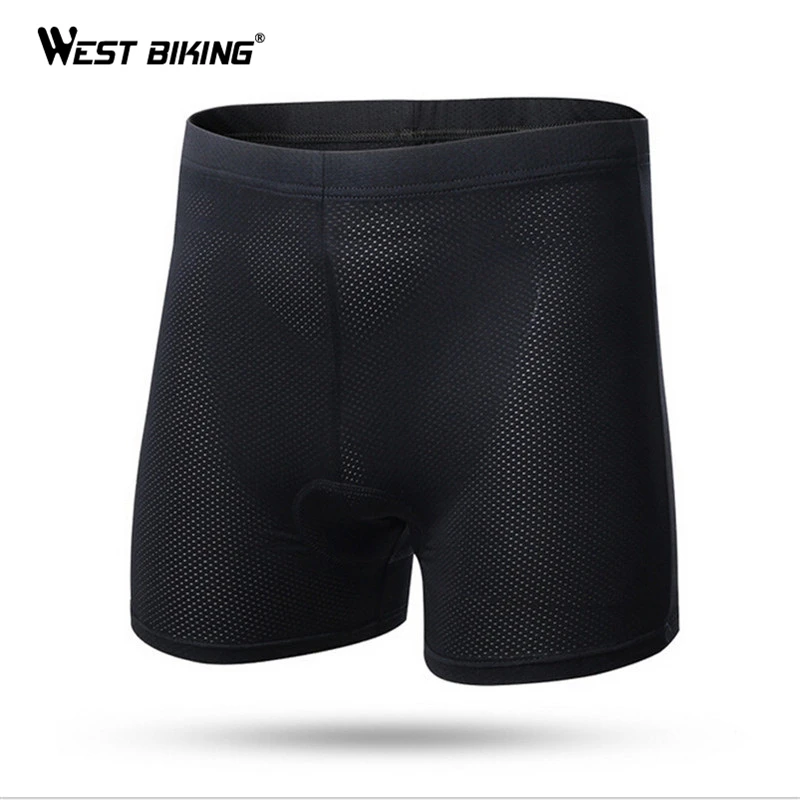 WEST BIKING Gel Men's Cycling Shorts Breathable 3D Padded Riding Sport Under Briefs Bicycle Bike Underwear Fitness Shorts S~3XL