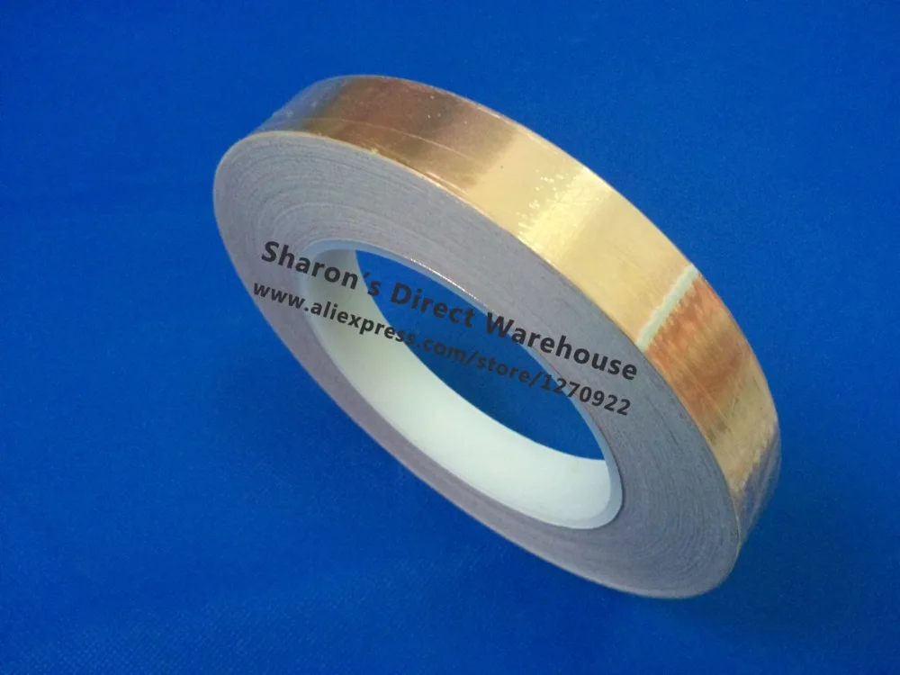 

1 Roll 20mm*20M*0.06mm Self-Adhesive Copper Foil Tape for Magnetic Radiation /Electromagnetic Wave EMI Shielding Masking