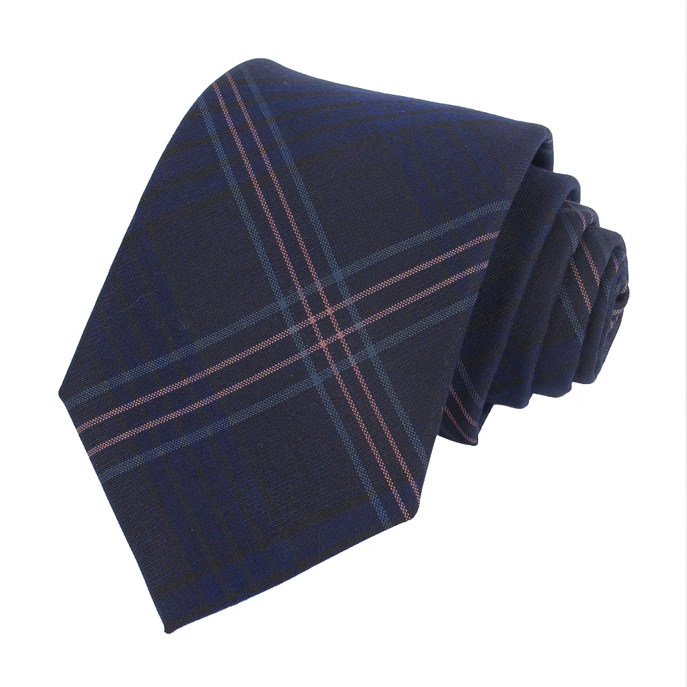 Fashion Plaid Neck Tie For Men Skinny Men Tie For Wedding Business 7.5 cm Width Check Neckties Classic Suits Slim Neck Ties