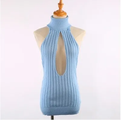 UHYTGF Sexy Backless Virgin Killer Sweater Women Bodysuit Turtleneck Open  Chest Hollow Japanes Knit Sweaters Female Pullover 322 - AliExpress  200000345