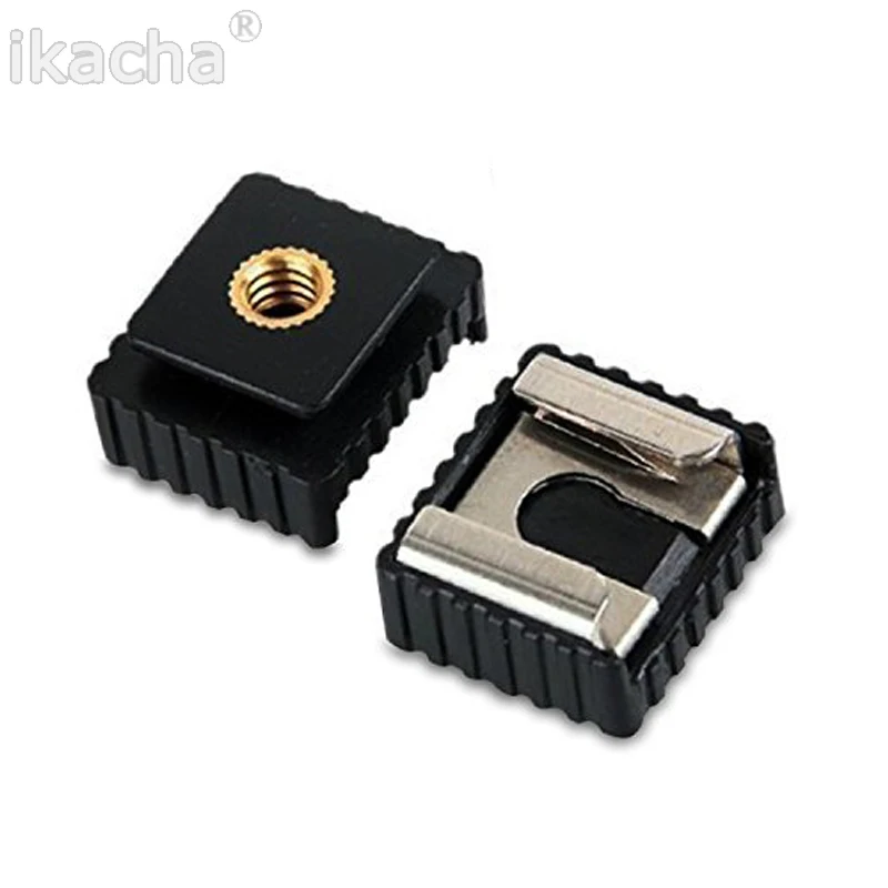 Máy ảnh Kim Loại Flash Giày Hot Núi Adapter để 1/4 "Vít Tripod Núi cho DSLR studio Ánh Sáng