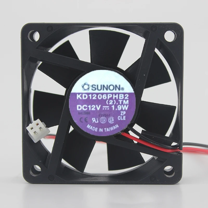 Original KD1206PHB2(2).TM 6015 6cm DC12V 1.9W server chassis cooling fan