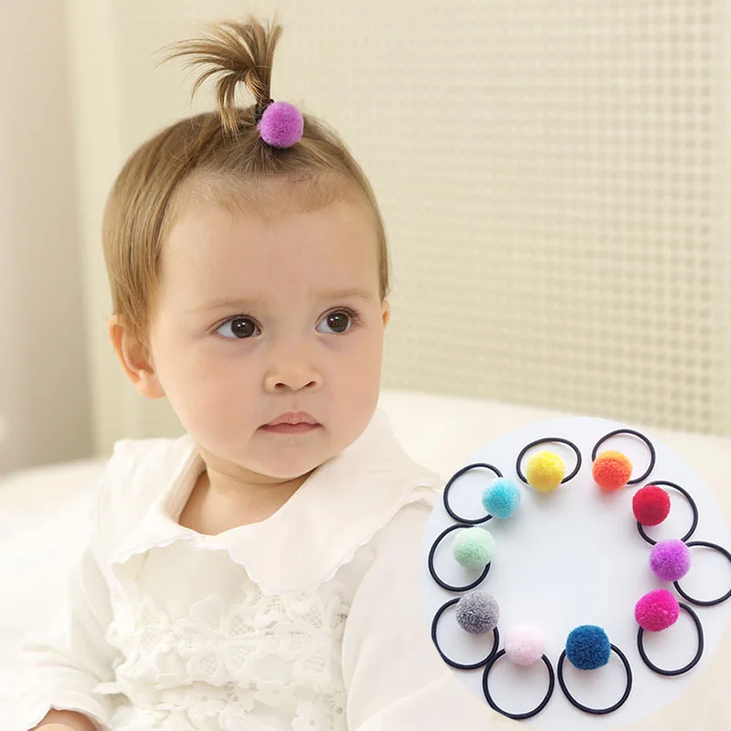 Color hair bulb small rope baby children Korea new lovely hair accessories toddler girl Hair ring pin