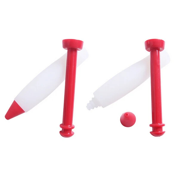 1pcs Protable Silicone Plate Pen Cake Cookie Pastry Cream Chocolate Icing Decorating Syringe Tools(00091)