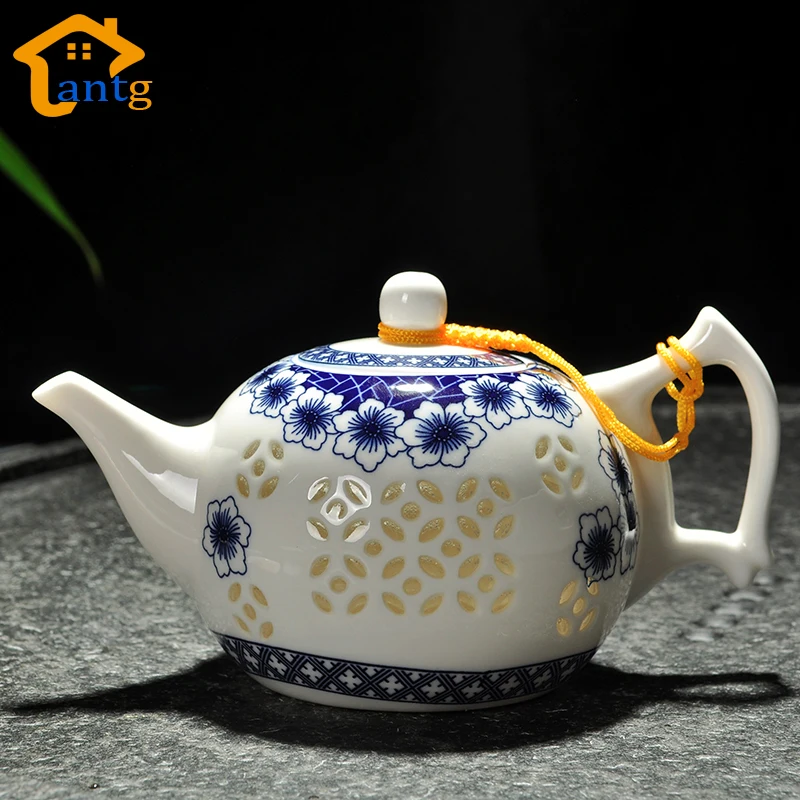 New Arrival Ultra-Thin Exquisite Teapot Blue and White Porcelain tureen fair cup of tea Kettle,Black Tea Ware High Quality