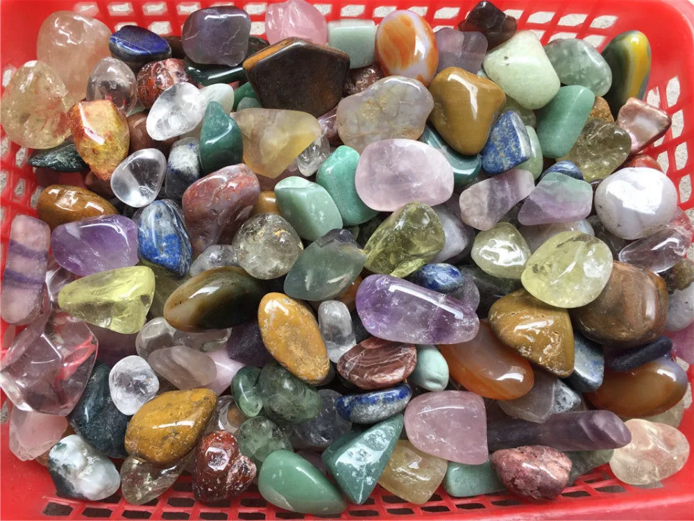 

1/2lb Different Mixed Crystal Tumble stones Polished Natural Gemstones Healing