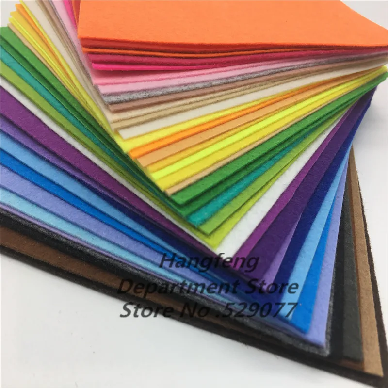 40pcs 30*20 Mix Colors Non Woven Fabric 1MM Thickness Felt Cloth Polyester Felts For Diy Dolls Toys Crafts Decoration Exhibition