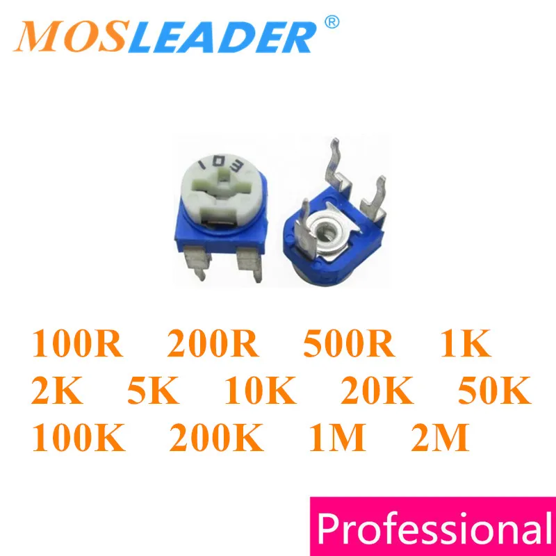 

Mosleader 1000PCS RM065 100R 200R 500R 1K 2K 5K 10K 20K 50K 100K 200K 1M 2M DIP Trimmer resistors pots Chinese High quality