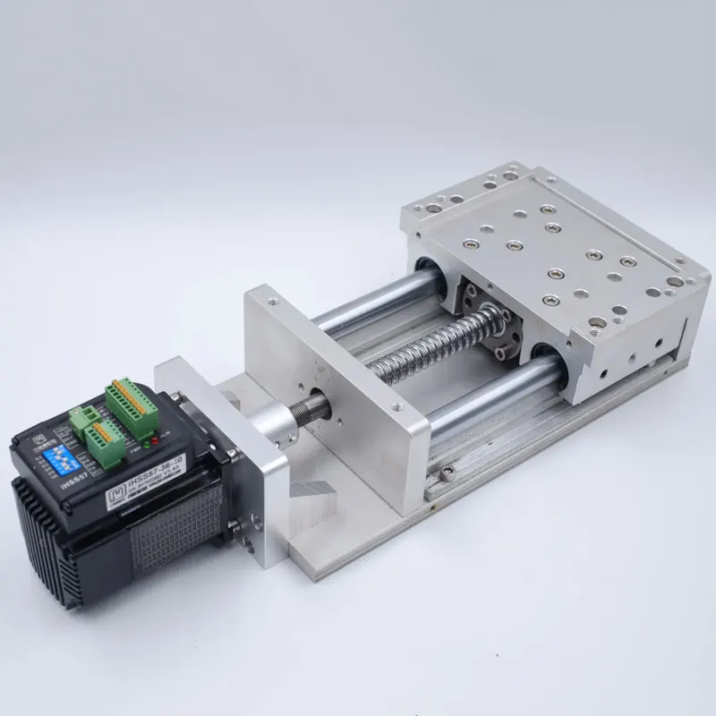 Electric CNC Sliding Table with Closed Loop Stepper Drive Motor Stroke 200mm SFU1605 C7 Ballscrew+Nema23 2Nm 36V Stepper Motor