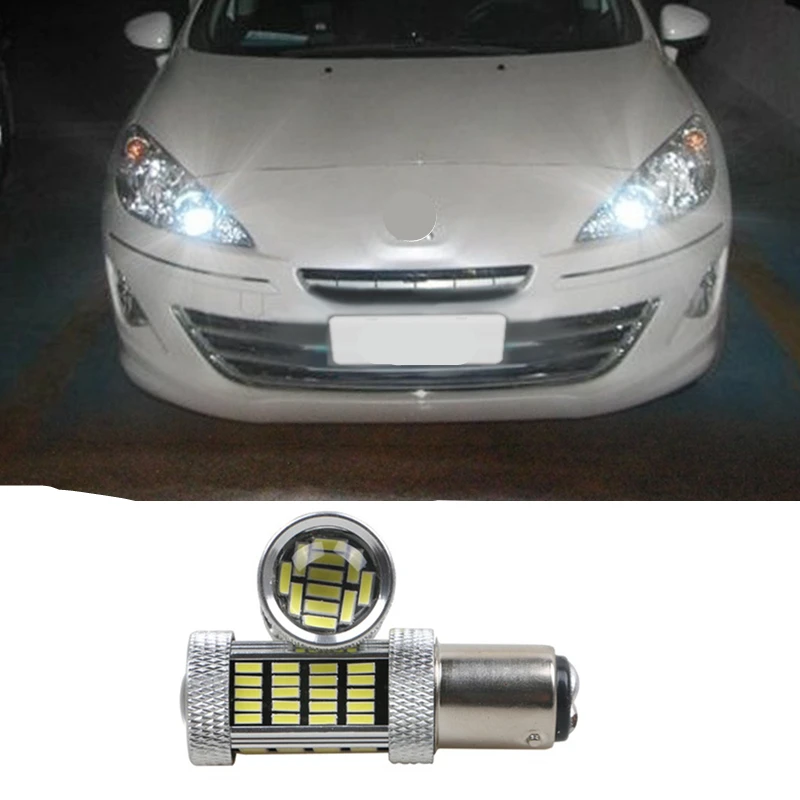 Shinman 2pcs DRL led lamp FOR Peugeot 308 408 RCZ daytime running light 4014 92smd SIDELIGHT DRL BULB LED CANBUS ERROR FREE