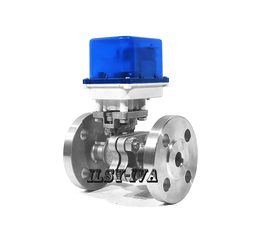 Two-way DN15 Stainless Steel flanged electric ball valve,AC12V/24V/220V