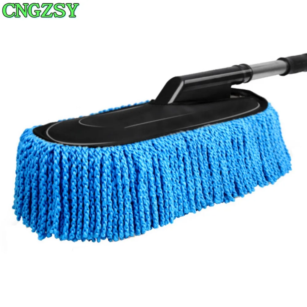 Microfiber Wax Retractable Car Window Glass Home Furniture Window Door Office Computer Keyboard Desk Dusting Cleaning Brush C03