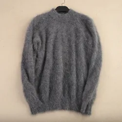 Nuovi Uomini di Visone maglione di cashmere In Caldo Pile Maglie e Maglioni, Round-collare Manica Maglie e Maglioni Consegna Gratuita S18121