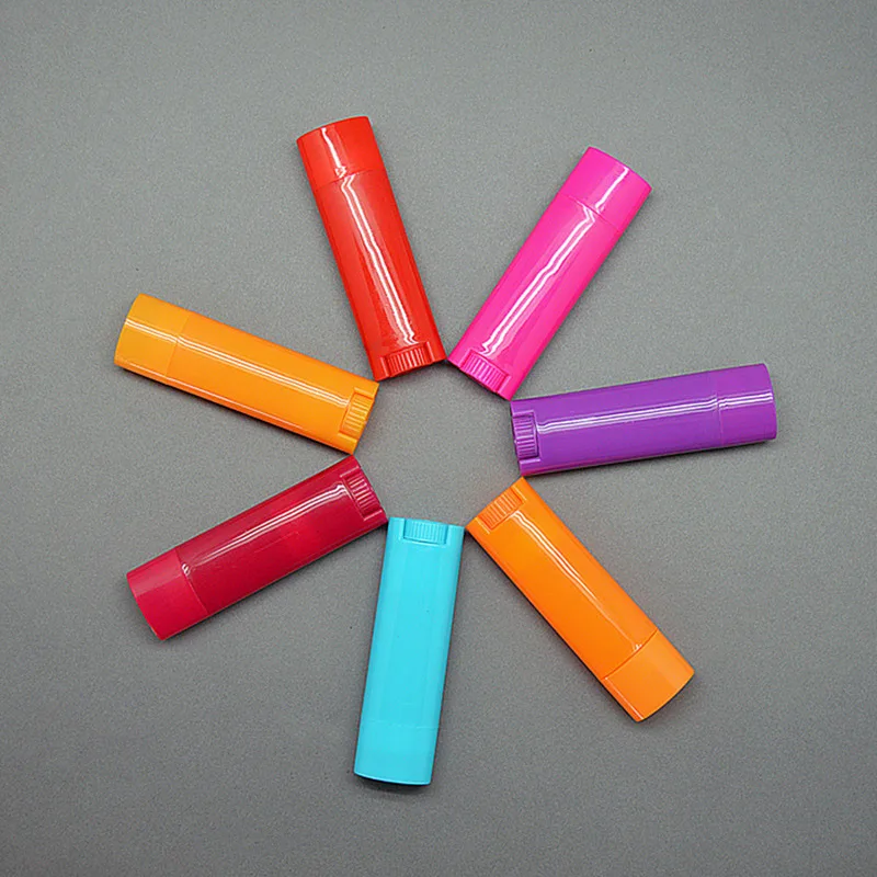 1000pcs/lot 4.5g Empty Oval Lip Balm Tubes Deodorant Containers mixed color