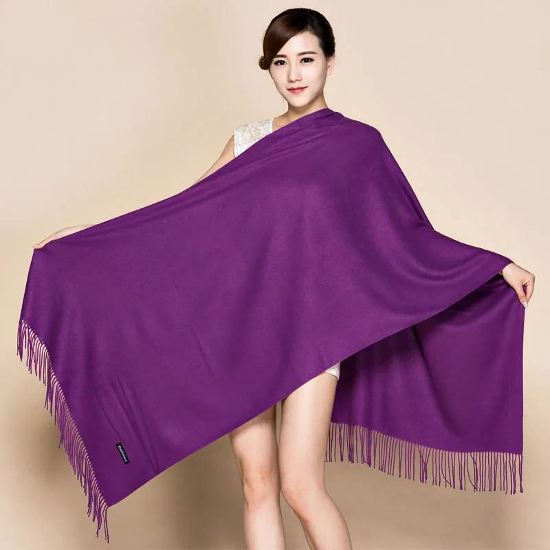 

New Arrived Shawl Soft Women's Solid Color Lengthen Tippet Fashion Fine Tassels Cashmere Pashima Long Shawl Scarfs Wrap Warm