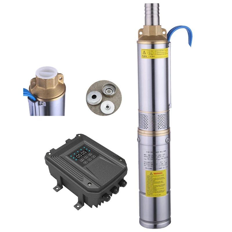 DC72V permanent magnet synchronous motor solar powered submersible water pump 5T 50m solar well water pump for irrigation