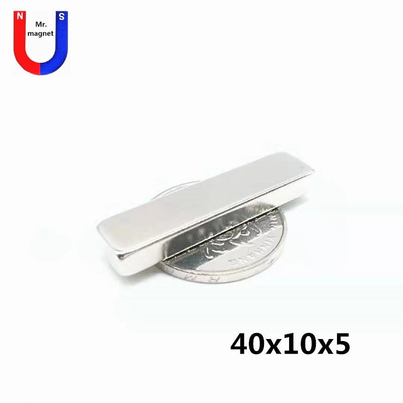 

10/30/100pcs 40x10x5 mm rare earth NdFeB permanent magnets 40x10x5 magnet cuboid square 40*10*5 neodymium magnet strong magnetic