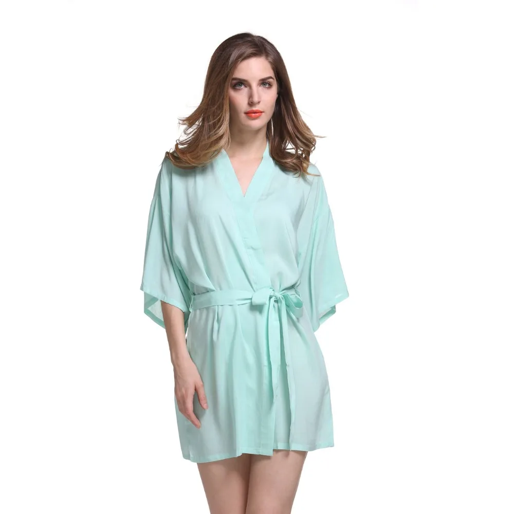 Bridesmaid Wedding Bridal Cotton Spa Night sleepwear Robe for Women WQ42