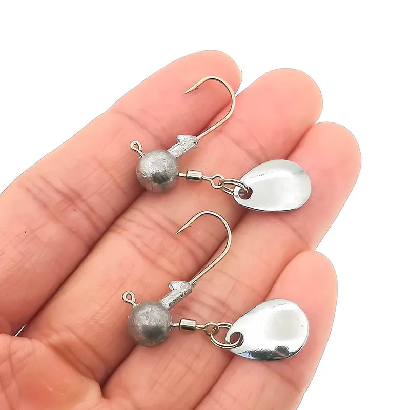 5Pcs/lot Quality Sharped Crank Lead Jig Head Hook 2g/4g Jigging Bait Fishing Hook For Soft Lure With Spoon Spinner Fishing Pesca