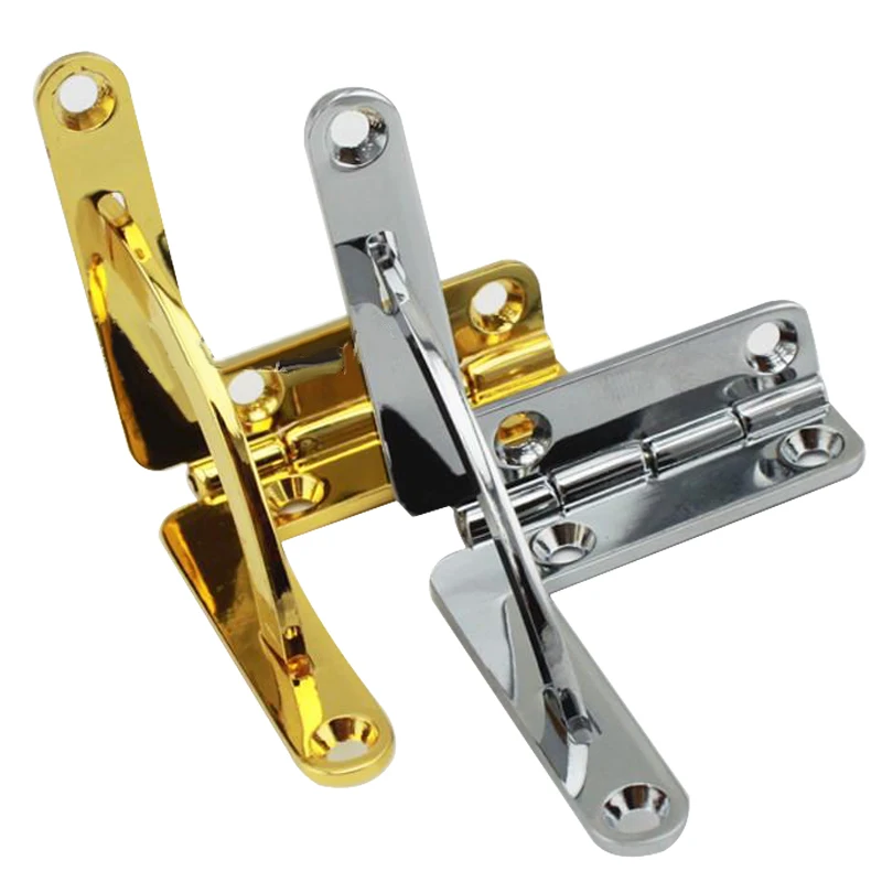 10Pcs 44*41mm Retro Jewelry Boxs Hinge Support Iron Spring Hinge Retro Bronze For Miniature Furniture Hinge Max Open 90deg