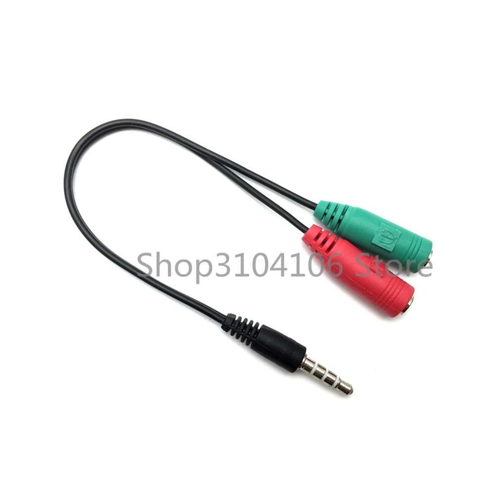 3.5mm 2 in 1 Microphone Headphone adapter for Skype PC laptop Mac