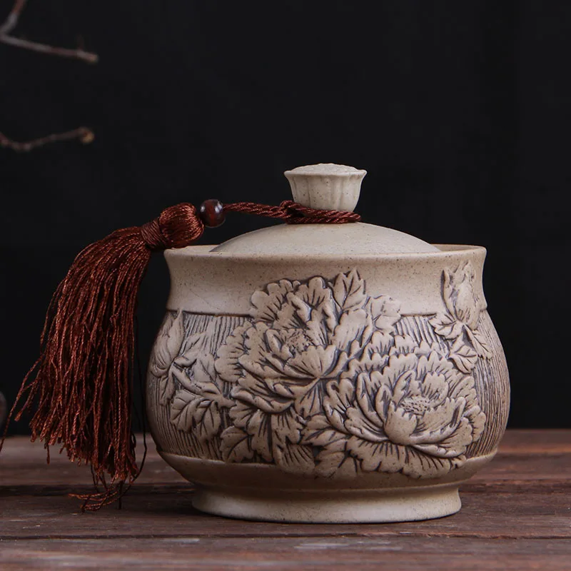 

Ceramic tea caddy, pottery storage tank, Pu'er canister, tea jar, teacaddy, tea tank the can Onsale!