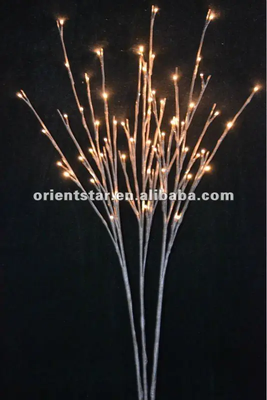 

Free Shipping 39" Branch Light 60 LED with 3 sub-branches Holiday Home Christmas Party Wedding Gift Light Up Twig Branch Light