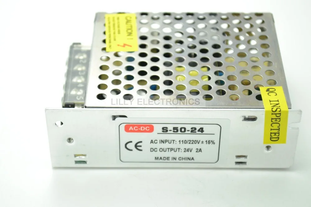 S-50-24 الإدخال ac 110 فولت/220 فولت الناتج dc24v 50 واط التبديل إمدادات الطاقة محول