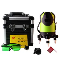 8 lines Lithium battery Green laser Level 360 Vertical And Horizontal Self-leveling Cross Line power Laser Level