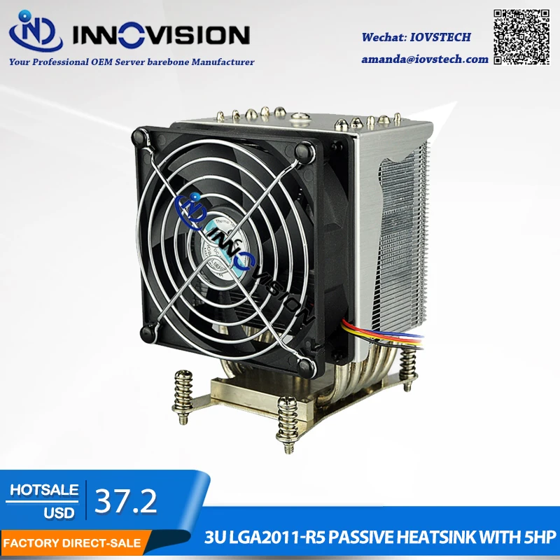 

Factory wholesale LGA2011 NARROW 3U/4U/5U/6U server heatsink with 5 heat pipe Computer cpu radiator/cooler