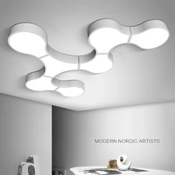 Modern Led Ceiling Lights For Indoor Lighting plafon led Cells shape Ceiling Lamp Fixture For Living Room Bedroom luminaria teto