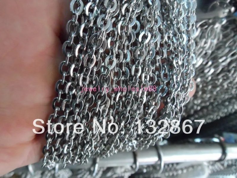 Lot 5 Meters More Size In Bulk Jewelry Finding Oval Link Chain Stainless steel 2mm/2.3mm/3mm