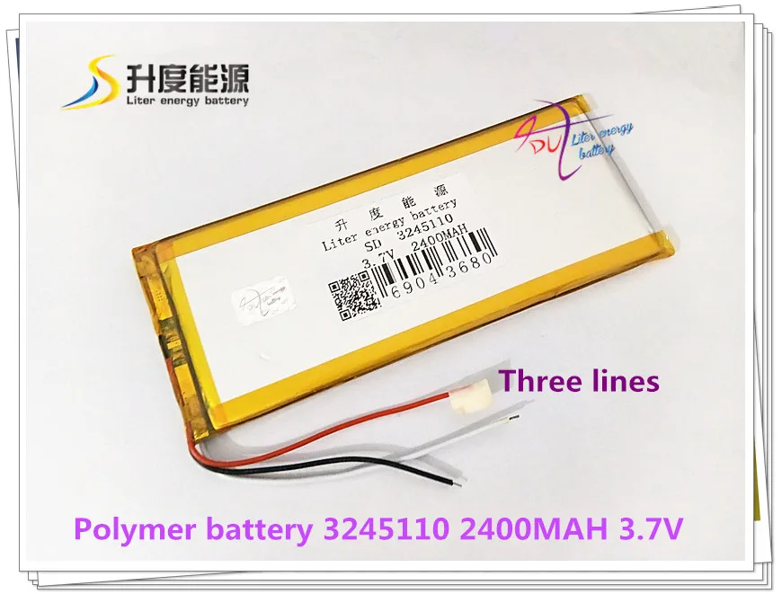 

3.7V 2400mAH 3245110 Polymer lithium ion / Li-ion battery for tablet pc GPS E-BOOK POWER BANK cell phone