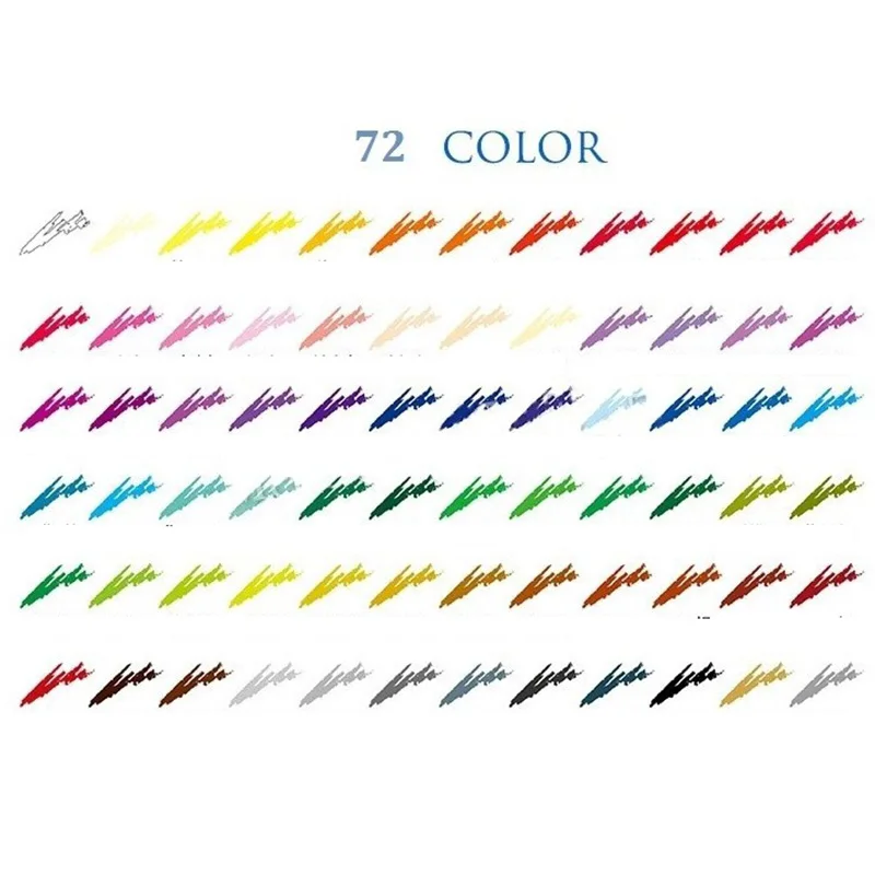 Conjunto de lápis de cor profissionais não tóxicos, 48 e 72 cores para crianças, ideal para desenho e pintura, livro de colorir