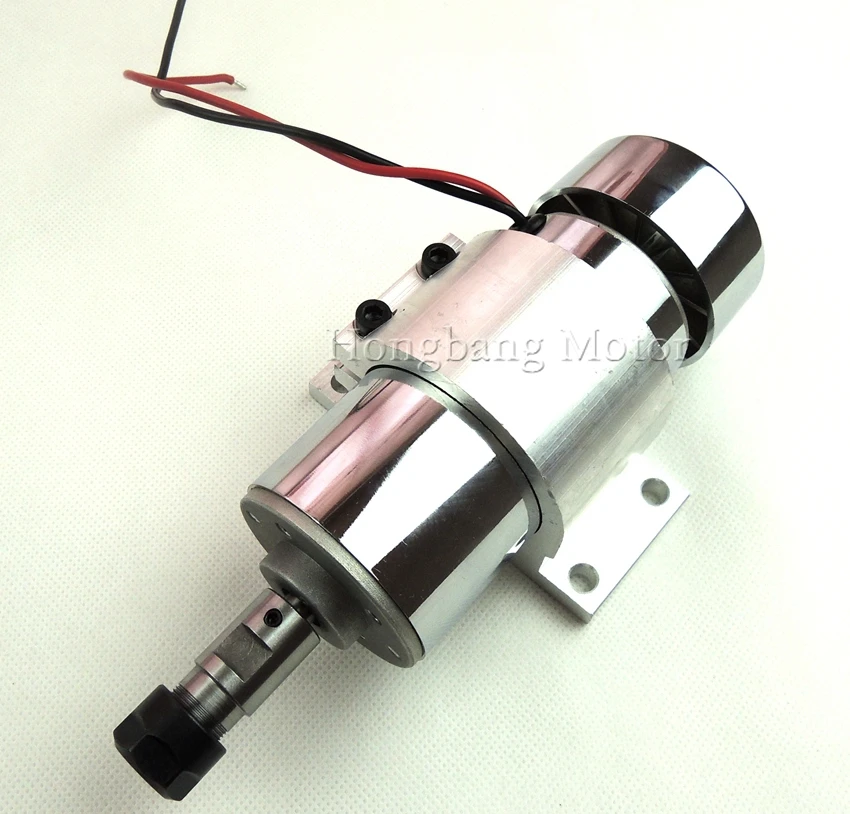 CNC 300W DC12-48V Spindle motor, 48V-12000r/min, 0.3KW spindle motor for CNC milling machine+ mount bracket + ER11 Collect