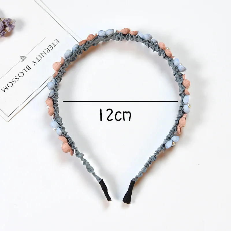 Fascia per capelli con fiore coreano per ragazze fasce per capelli con corona di strass accessori per capelli per donne e ragazze di alta qualità