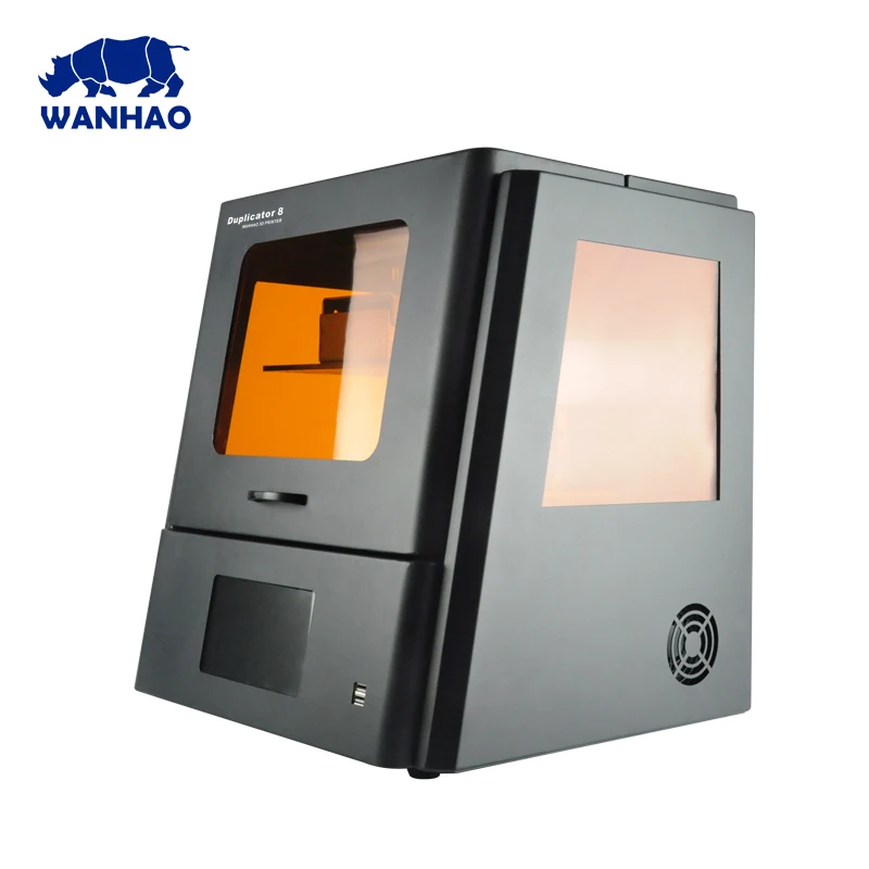 2018 newest WANHAO bigger D8 Resin Jewelry Dental 3D Printer , Cheap Personal desktop DLP LCD 3d printer with 500ml resin