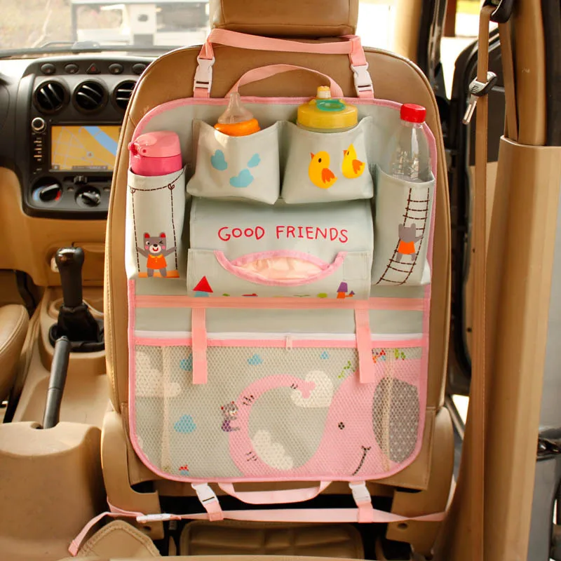 Cartoon Car Seat Back Storage Hang Bag Organizer Car styling Baby Product Varia Stowing Tidying Automobile Interior Accessories