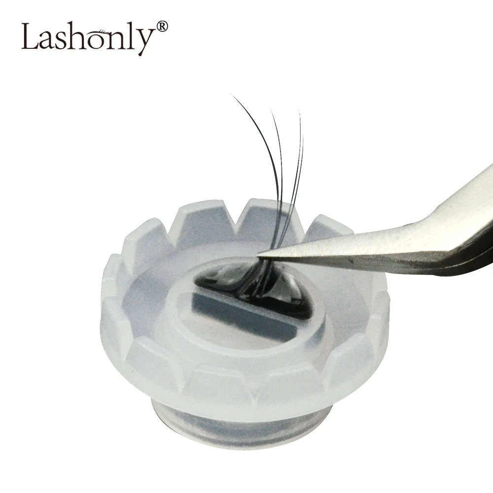 Qeelasee 100pcs Eyelash Glue Holder Quick Blossom Cup Ring for Eyelash Extension Sun Flower Glue Cup Makeup Tools For Salon