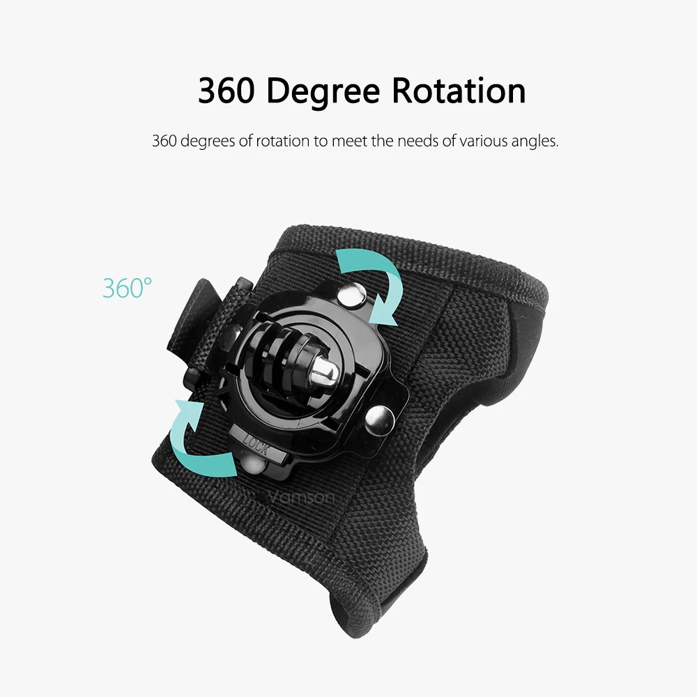 Vamson for Go Pro Accessories Diving Case 360 Degree Rotation Glove-style For Gopro Hero 12 11 10 9 8 7 6 for Insta360 for Yi 4k