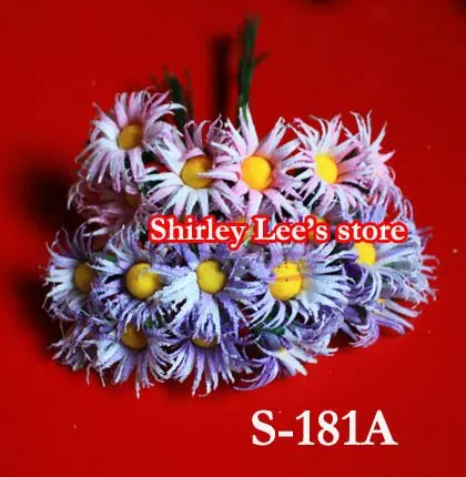 Wholesale--120 bunches=1440pcs  Beautiful handmade Mini Sunflower,Mix 2 different colors (Free Shipping by Express)