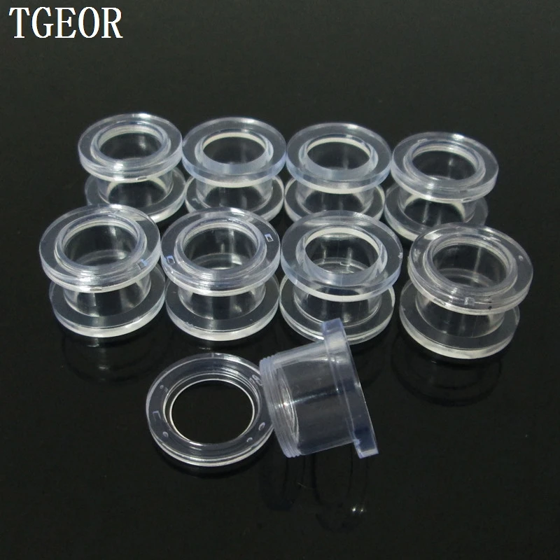 

Free shipping mixed 8 gauges 160pcs acrylic clear Transparent screw on ear tunnels