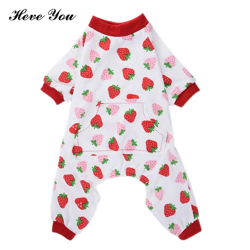 Heve You 2017 New Pet Dog Jumpsuit Large Dogs Cotton Sleeping Pajamas Costume Coat Puppy Chihuahua Clothes Cat Clothing XS~XL