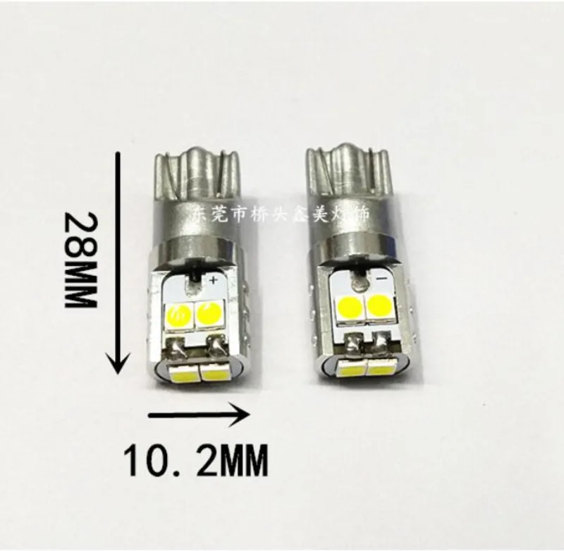 2x haute luminosite Veilleuses LED T10 W5W 6 3030 SMD Canbus Anti Erreur ODB Blanc 12V 24V Moto ampoules