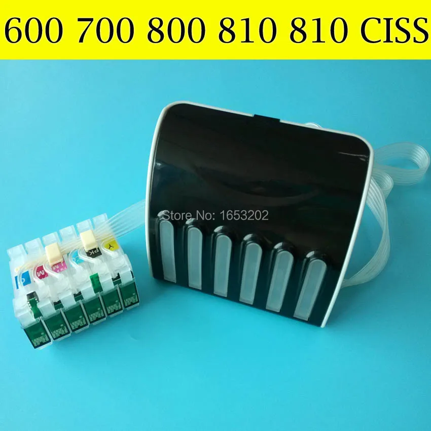 1 Set Continuous Ink Supply System For EPSON T0981 T0992 T0993 T0994 T0995 T0996 For EPSON 600 800 810 CISS